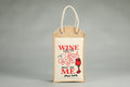 Double Wine Bottle Holder Bag | Wine Quote Bag