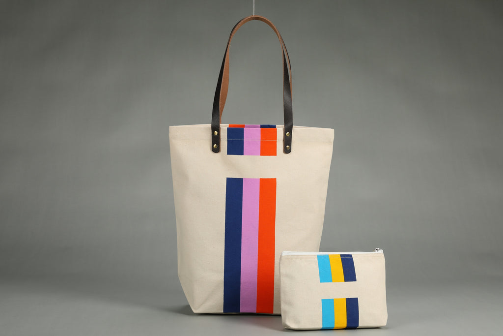Long Tote Bag for Women | Set of Bag & Pouch | Canvas Tote Bag
