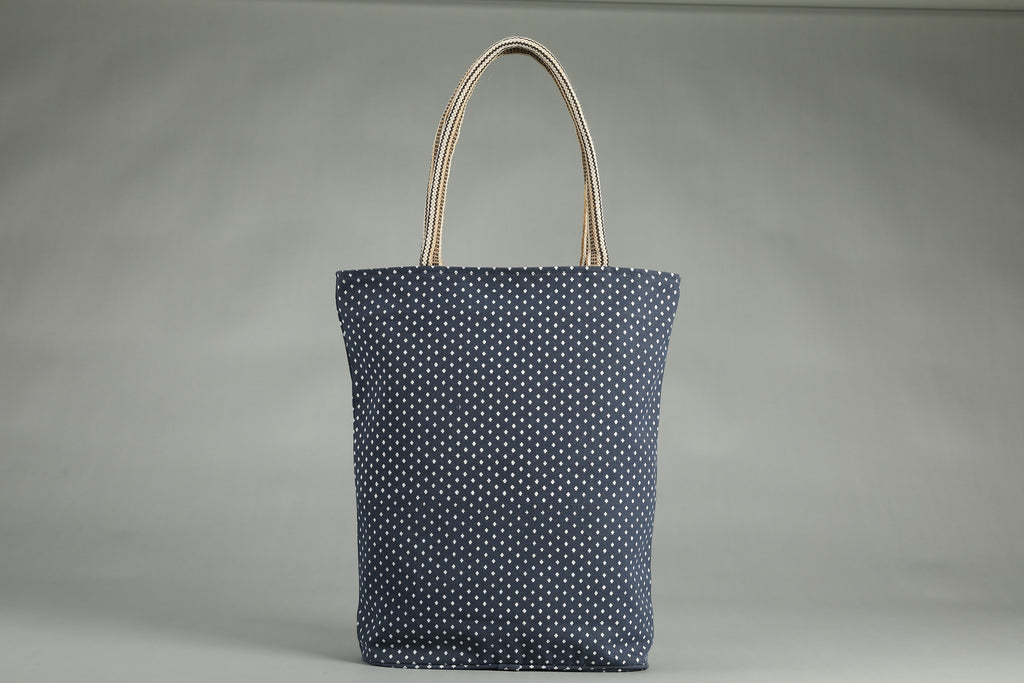 Long Tote Bag of Jute | Floral Motifs
