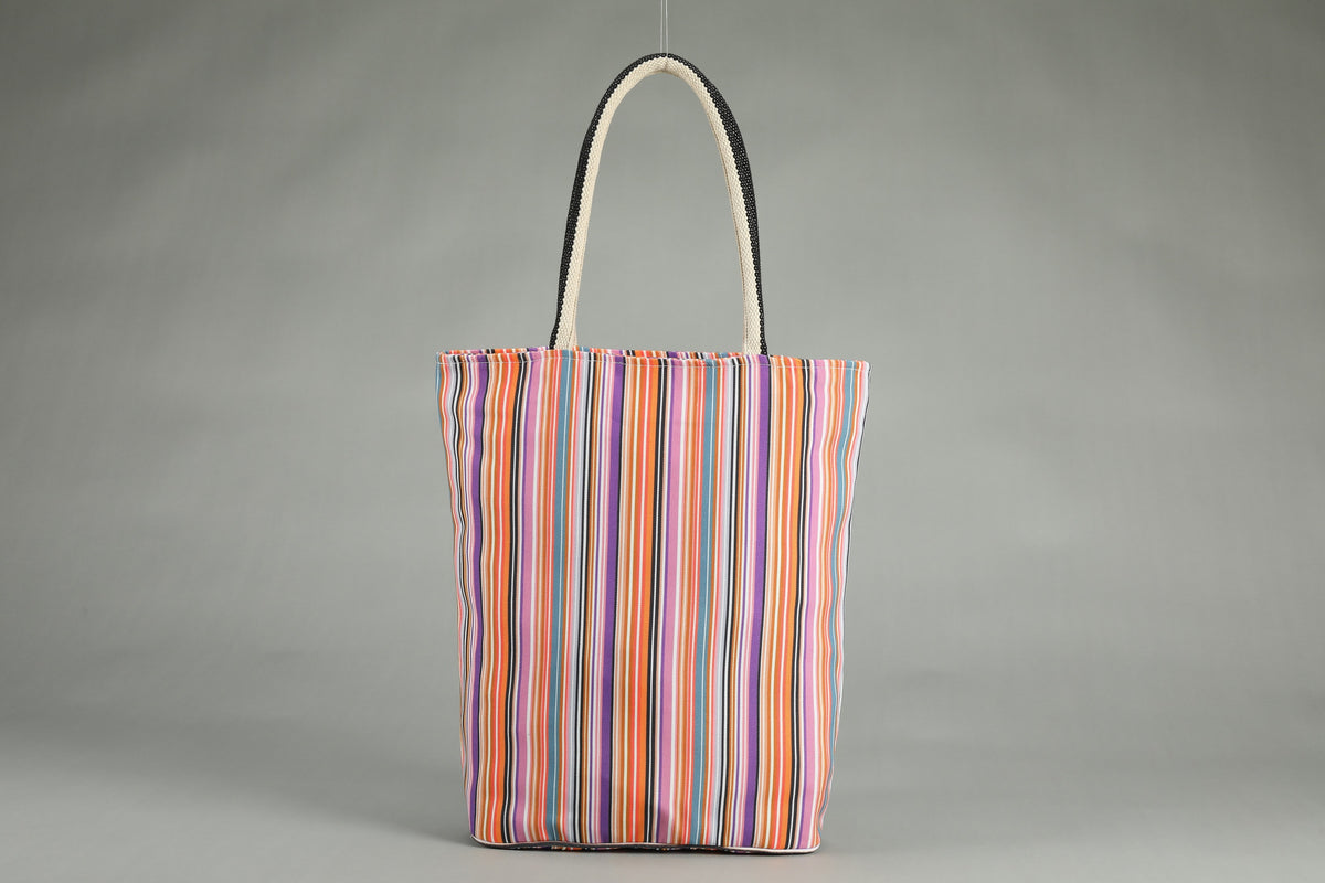 Long Tote Bag | Canvas Tote bags | Multicolour Stripe Bags