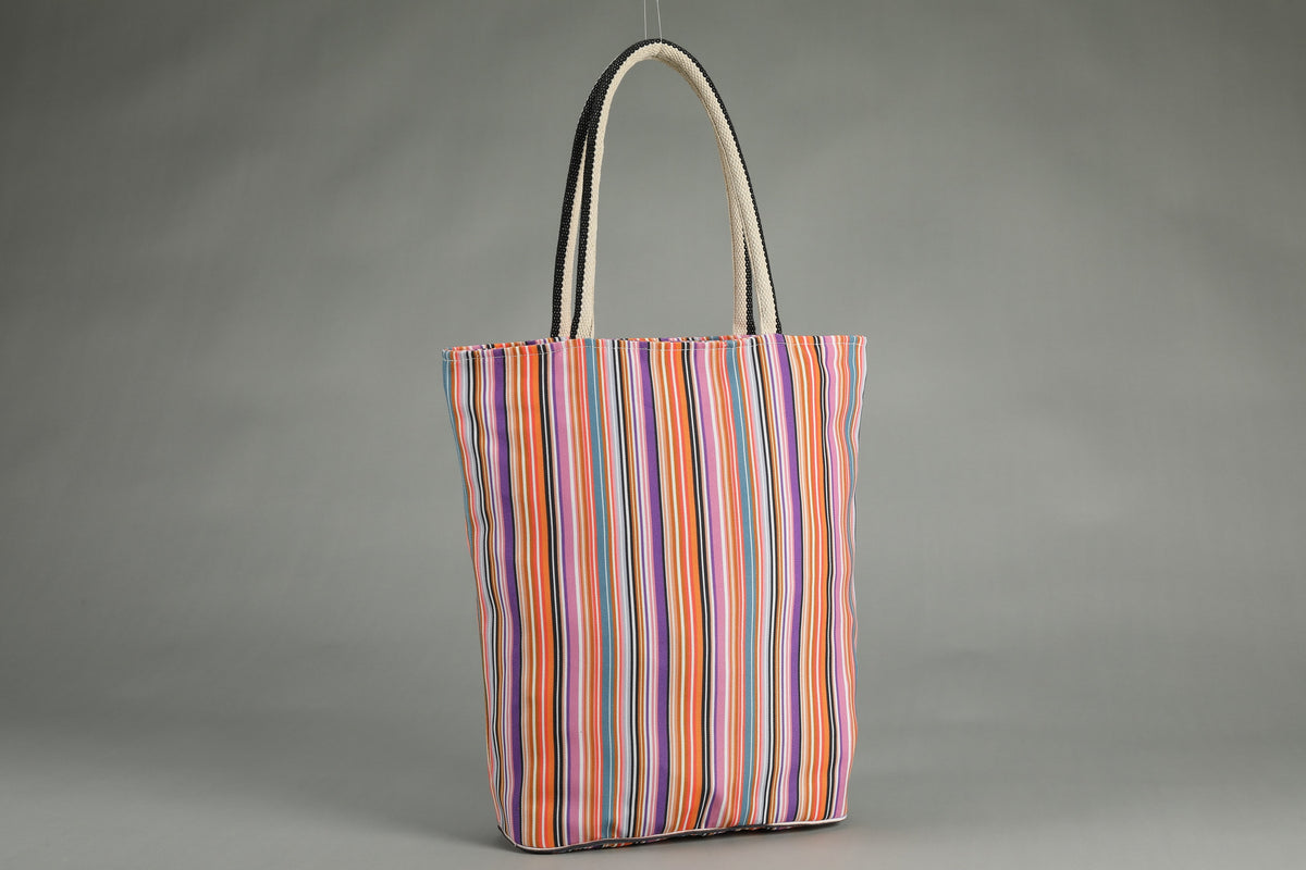 Long Tote Bag | Canvas Tote bags | Multicolour Stripe Bags