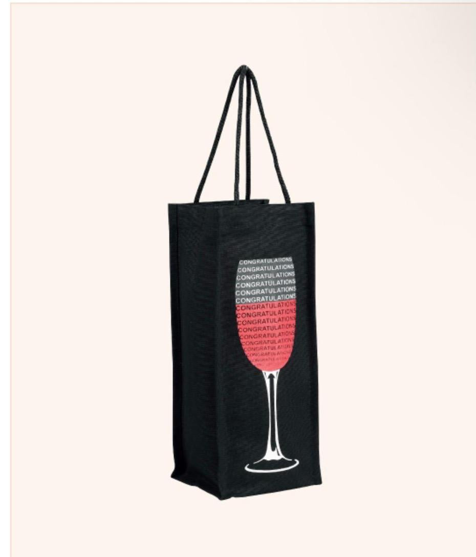 Jute Wine and Champagne Bottle Holder with Handles